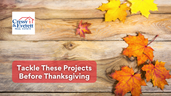 Once Thanksgiving arrives, you probably won't have much time for home improvement projects. Here are some you should complete now before the holidays.